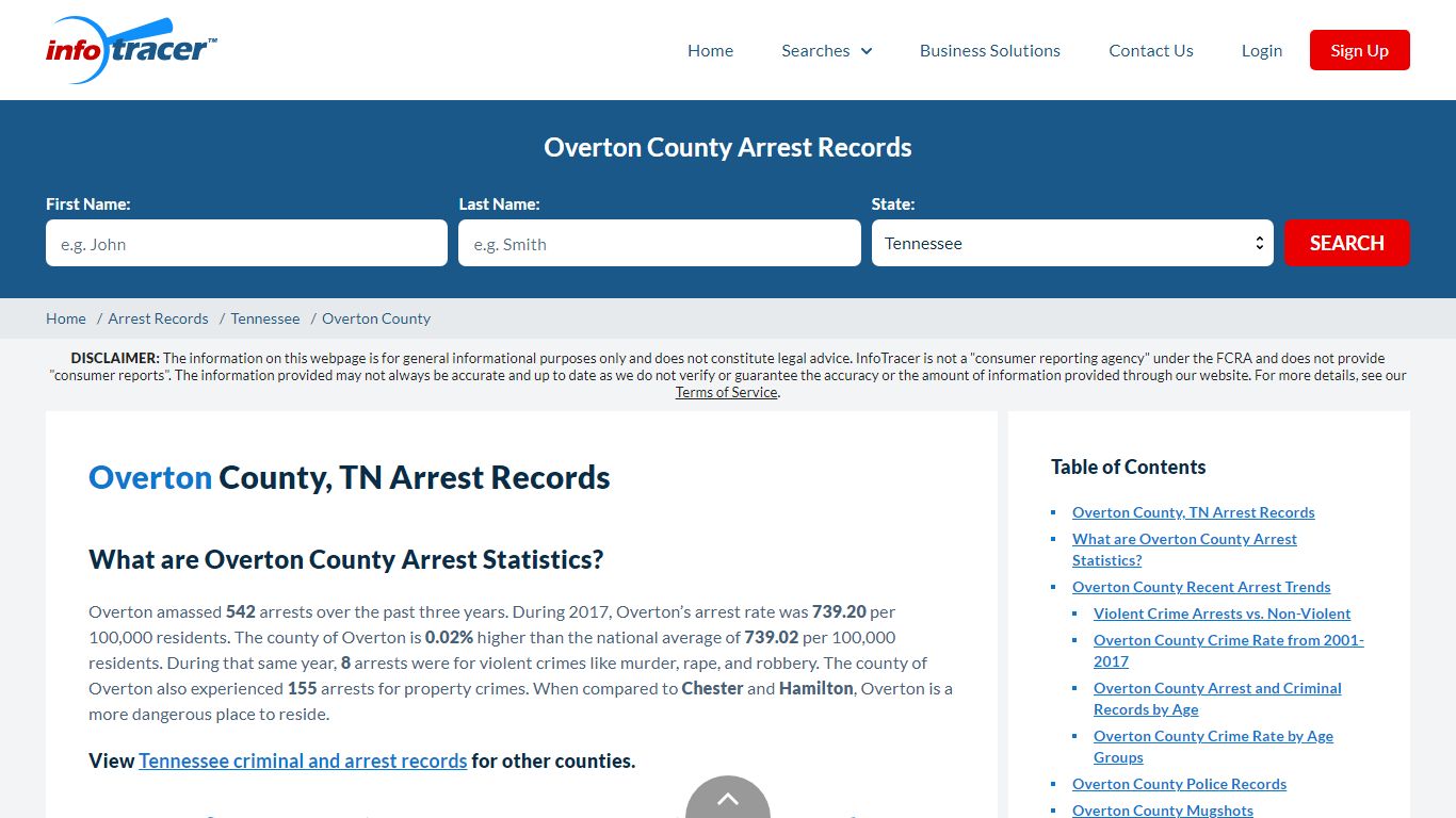 Overton County, TN Arrests, Mugshots & Jail Records - InfoTracer